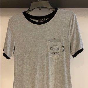 POPULAR BASICS SZ M NEW ESPRESSO NIGHTSHIRT